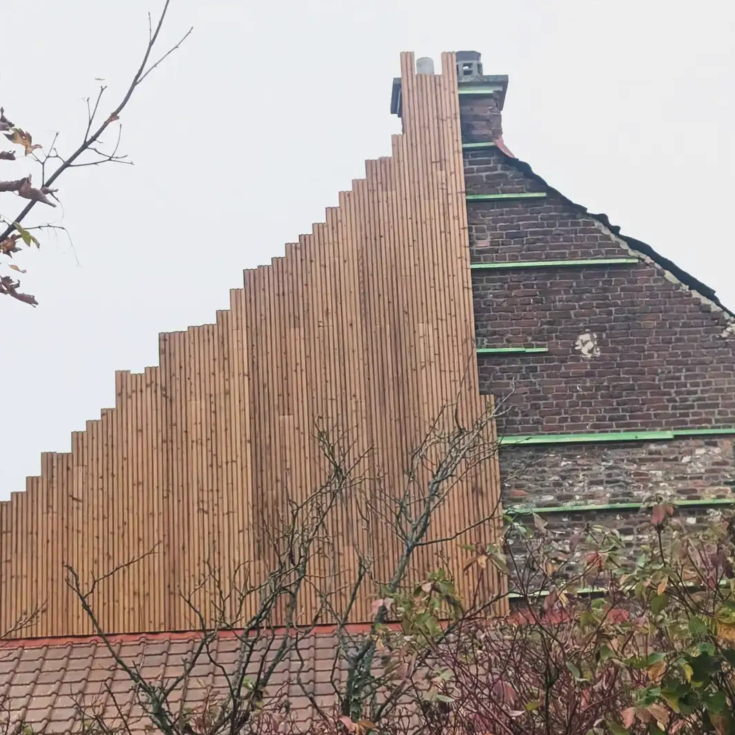 Gevelrenovatie hout door Wyllemet